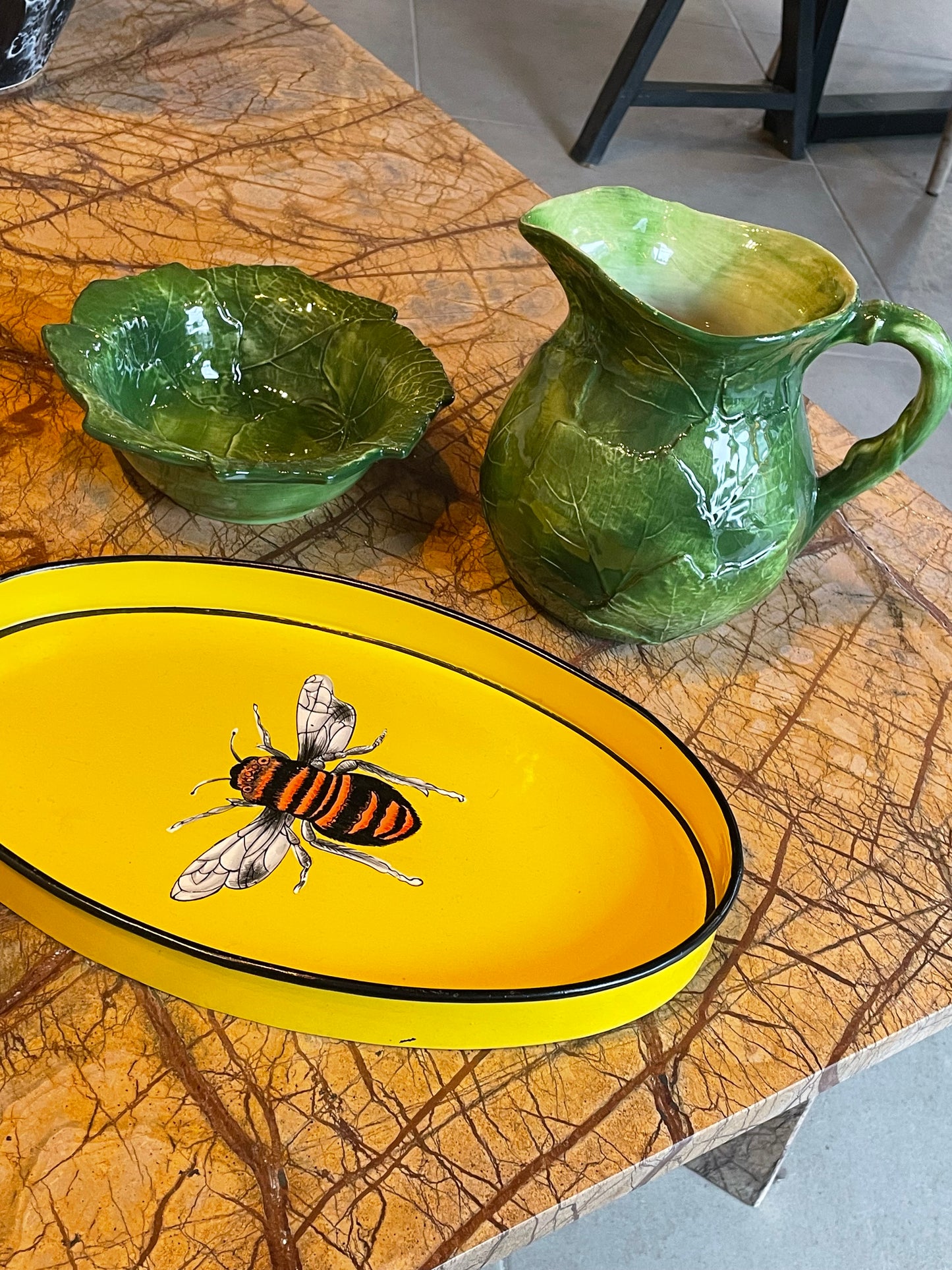 Kande af vinblade- Italiensk porcelæn
