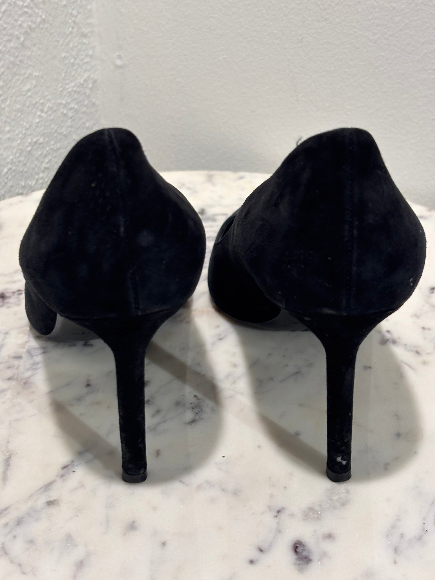Saint Laurent - Anja pump - Black suede - 38,5 - Medinas Wardrobe