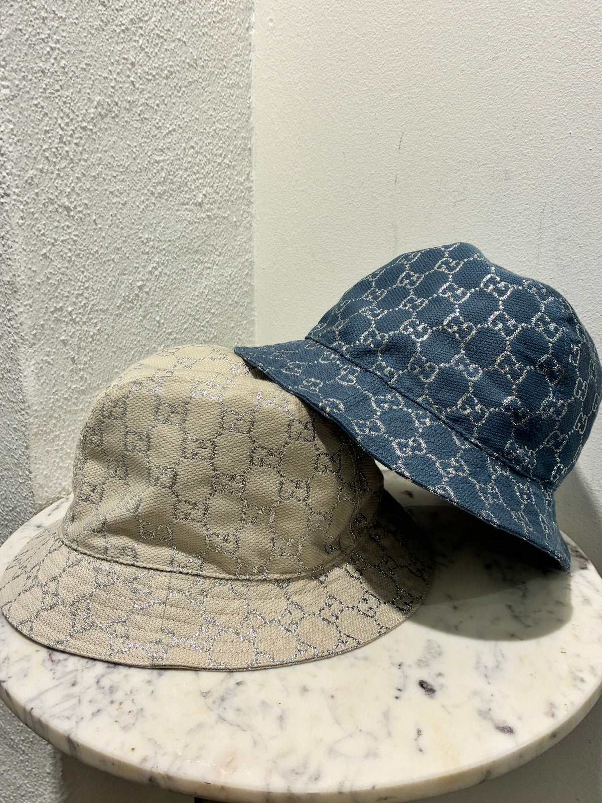 Gucci Bucket Hat - Blue w. Silver - M
