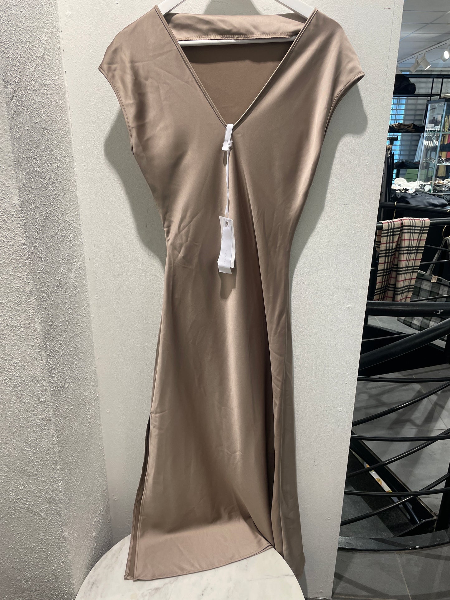 Imperial Long Satin Cowl-Neck Dress – Size M (Brand New with Tags)