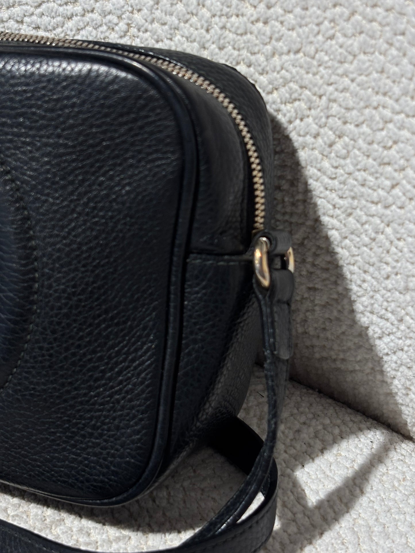 Gucci Disco Soho Bag - Black Leather & Gold Hardware