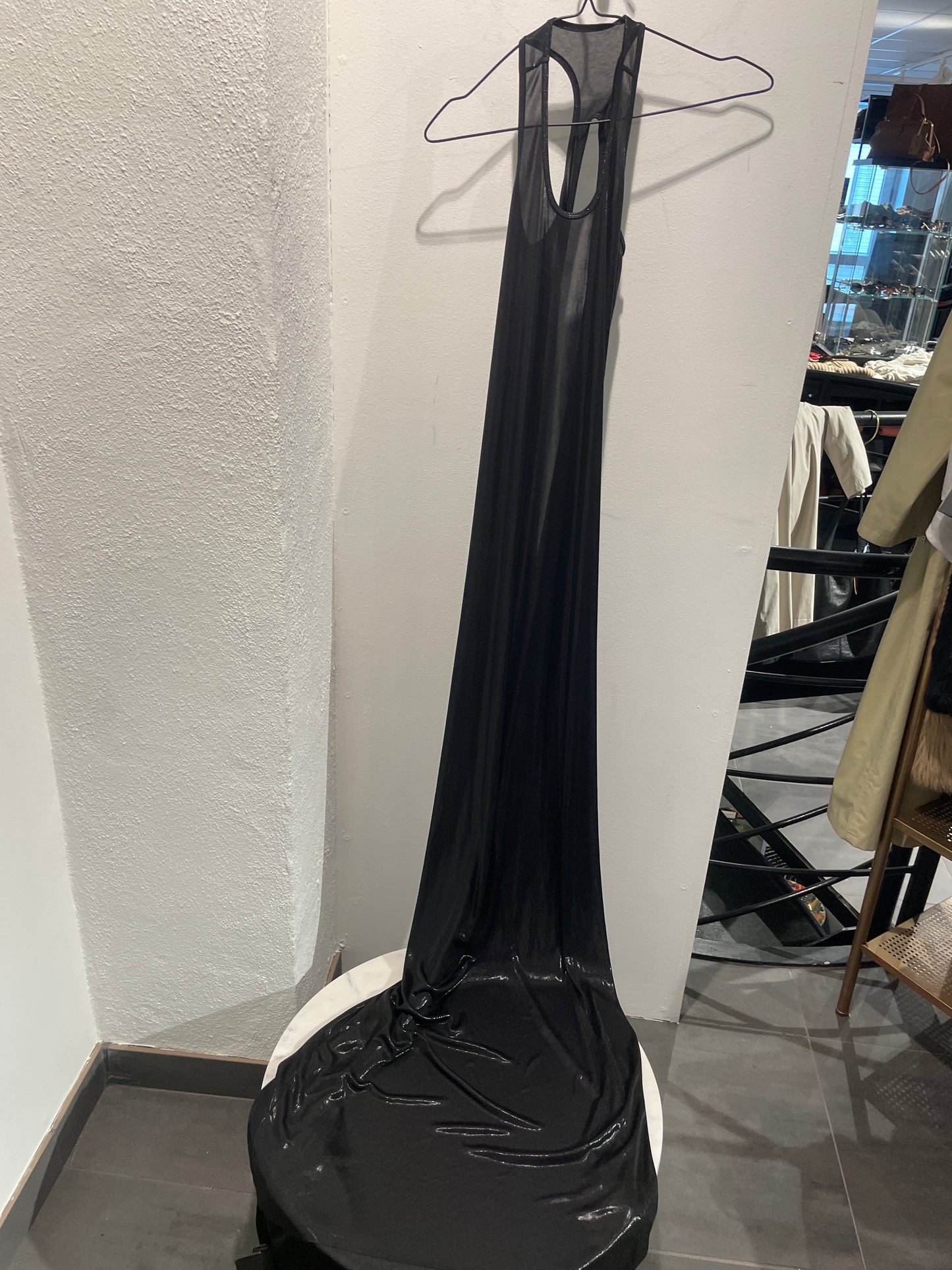 Haider Ackermann - Long black dress - deep open back - extra wide at bottom - XS/S - Medinas Wardrobe