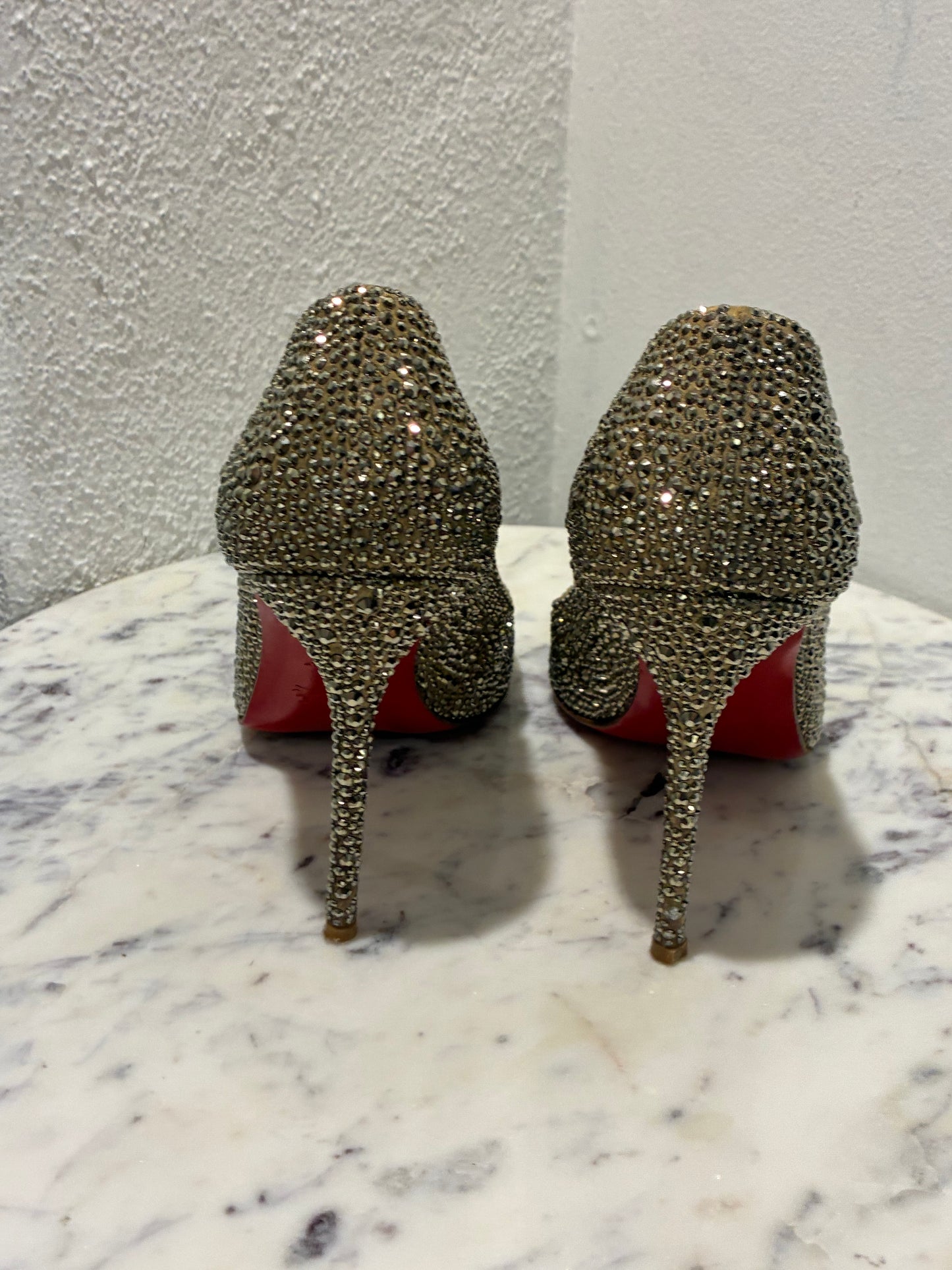 Christian Louboutin Heels - Fifi Strass 100 - Size 38,5
