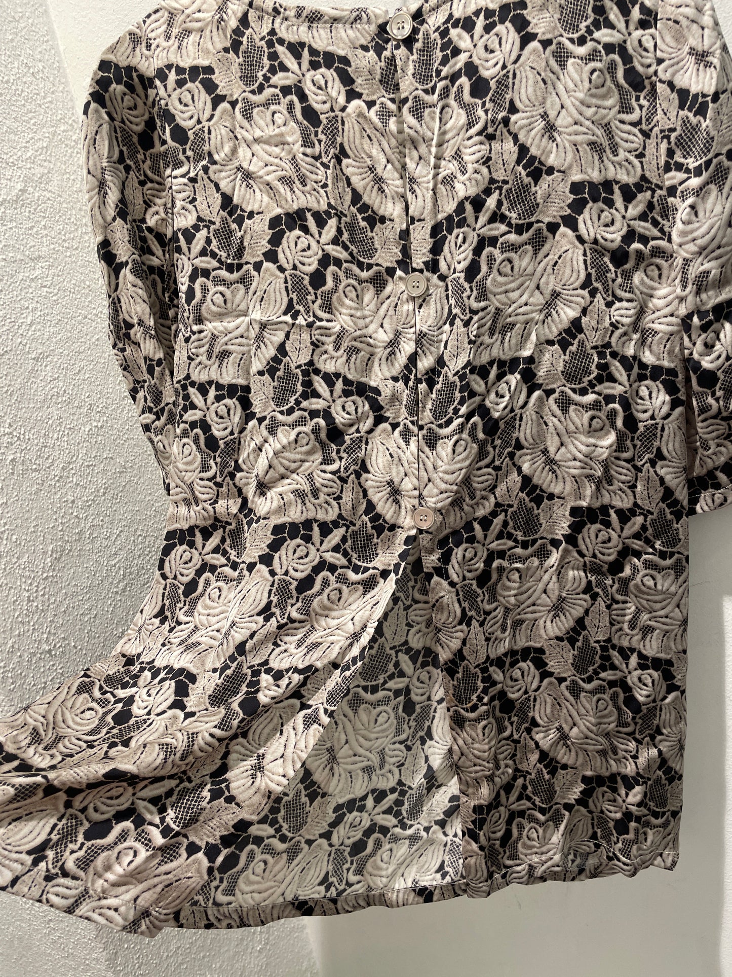 Stella McCartney Floral Lace Overlay Silk Top - L