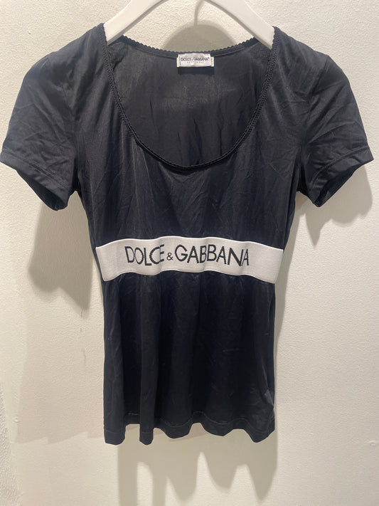 Dolce & Gabbana stretcable logo top - XS/S