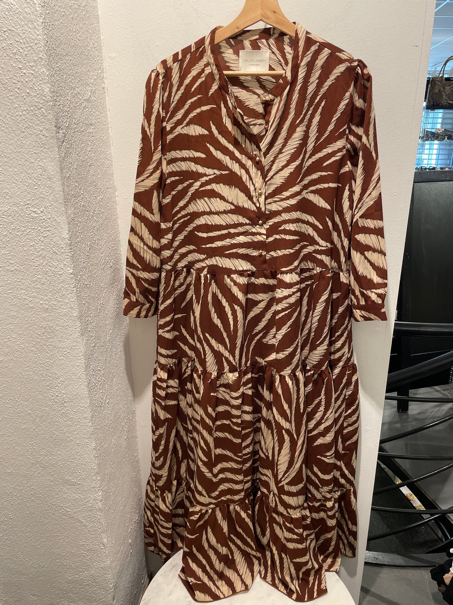 Lollys Laundry Nee Dress – Brown-Rust/Cream - XL