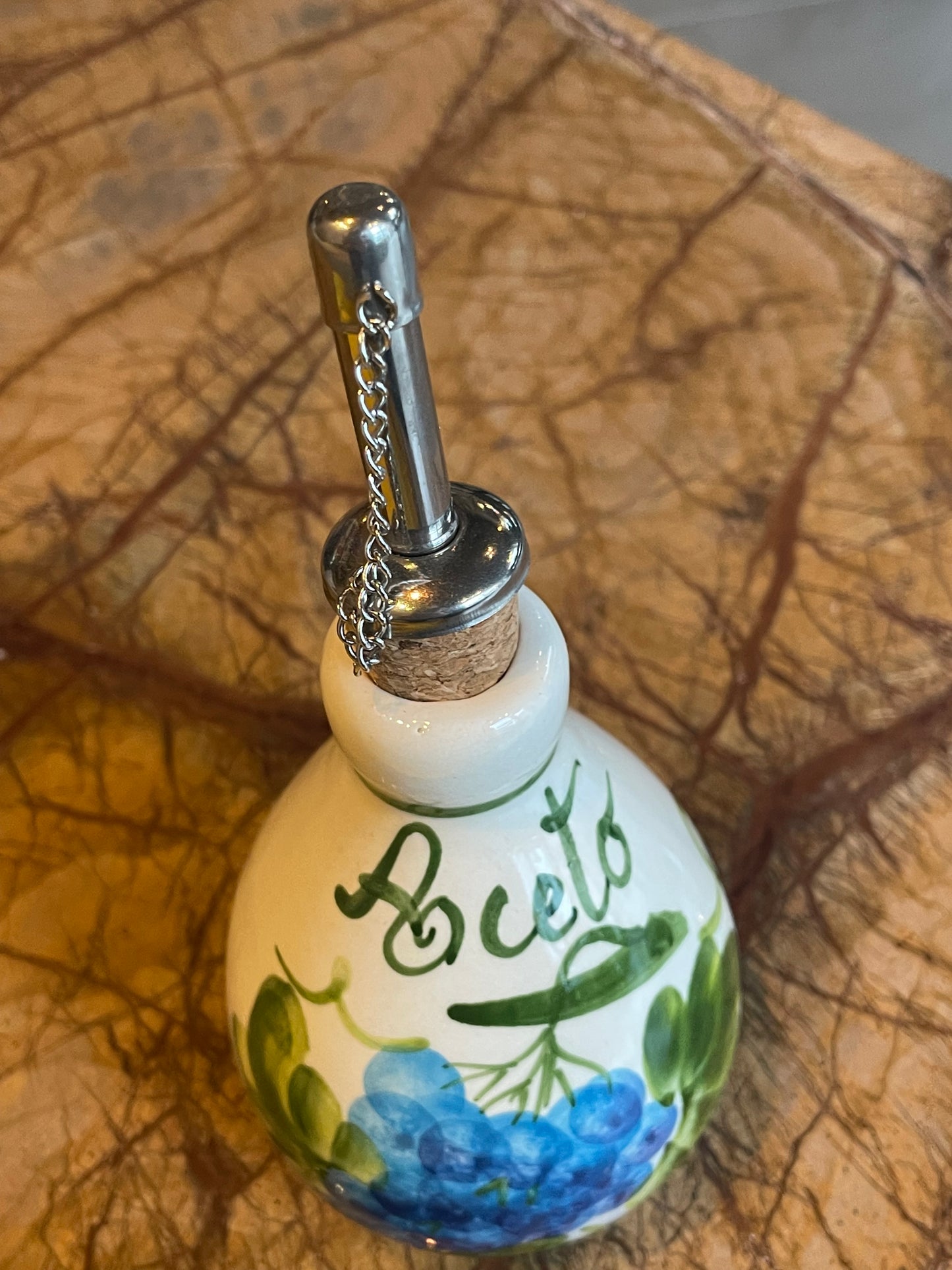 Lille olieflaske - Italiensk porcelæn