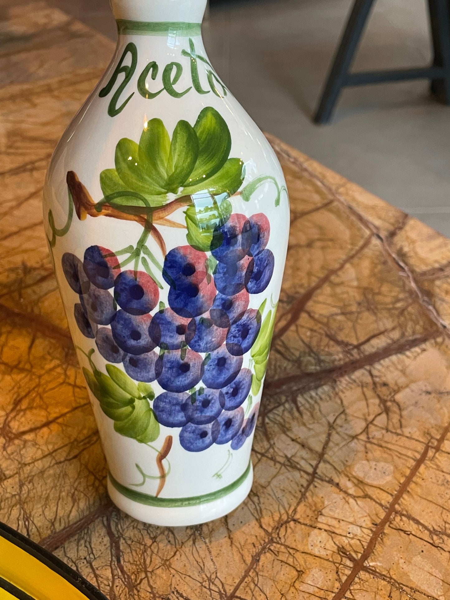 Stor olieflaske - Italiensk porcelæn