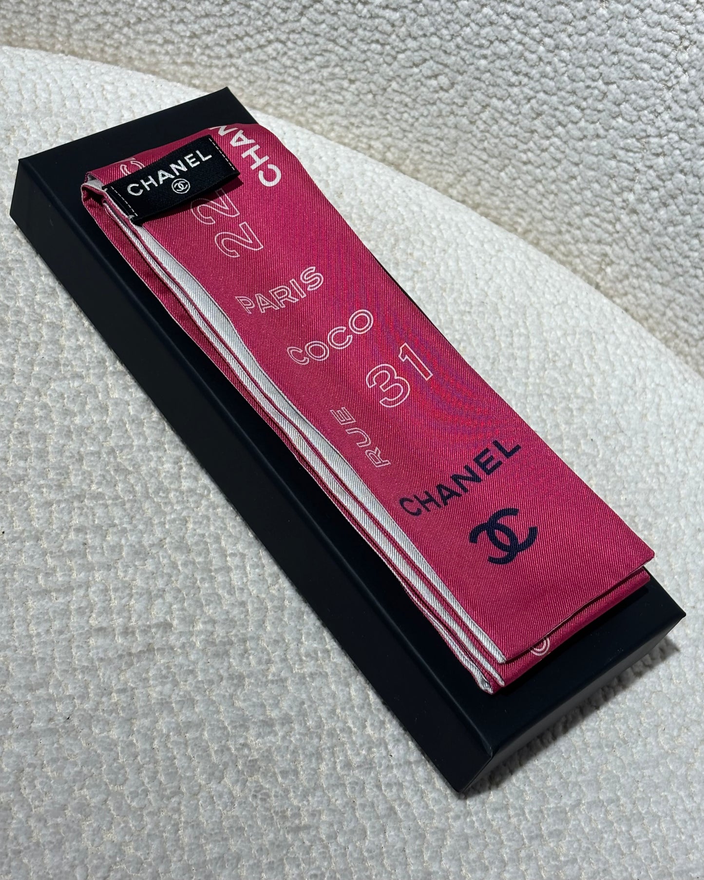 Chanel Twilly - Silk - White & Pink