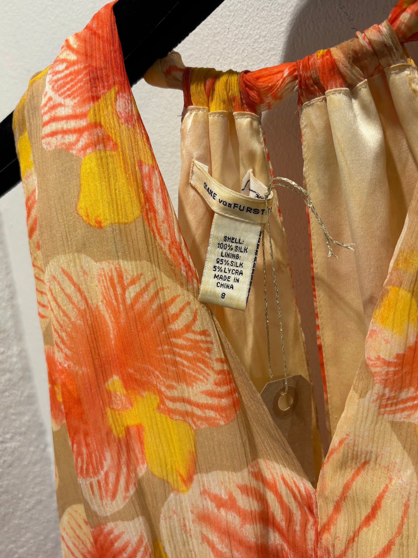 Diane Von Fürstenberg Dress - Orange & Yellow Silk - EU 38/40