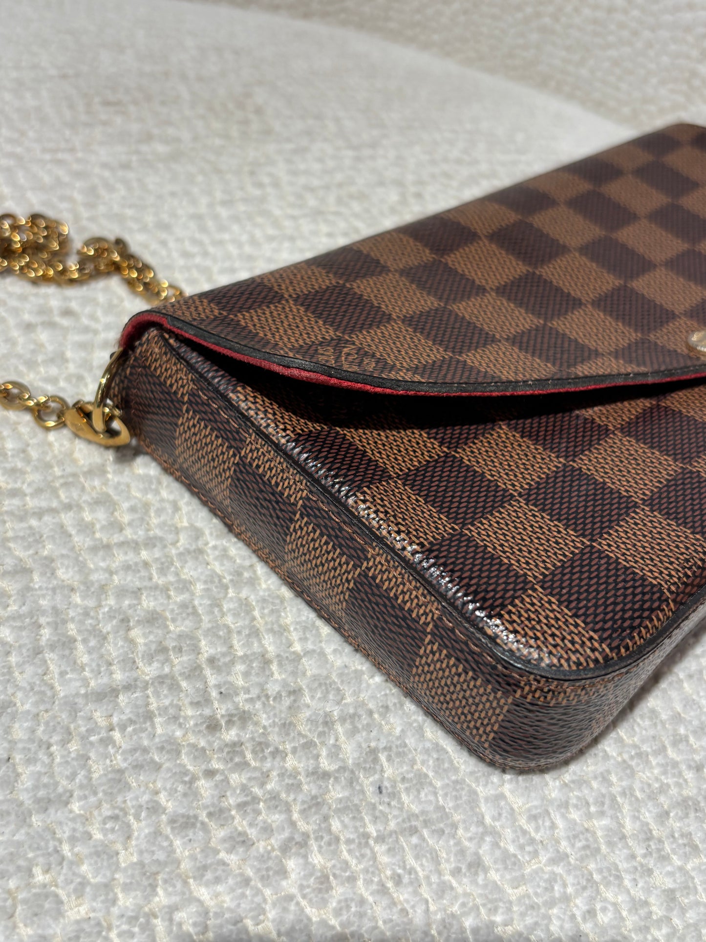Louis Vuitton Pochette Félicie – Damier Canvas with Gold Chain