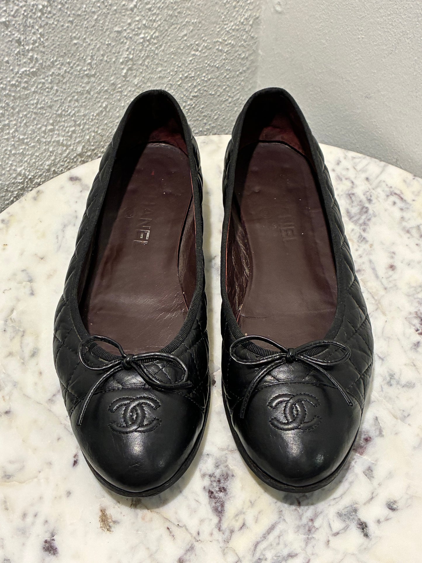 Chanel Ballerinas - Black Quilted La - EU 41C