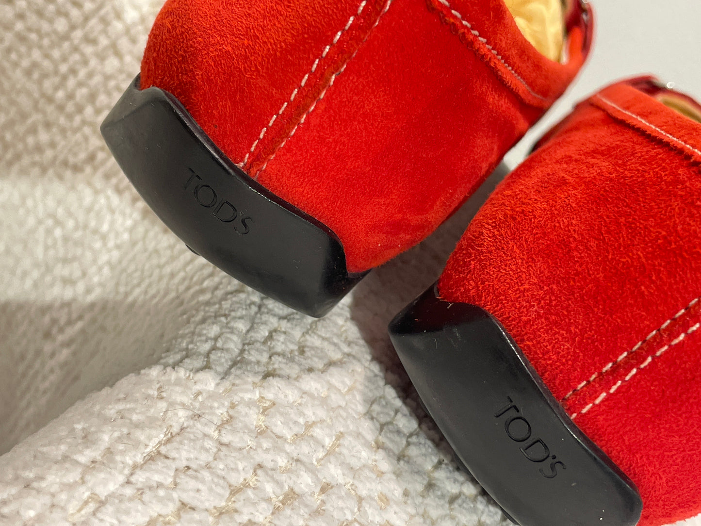 Tod's loafers  –  red suede - EU38
