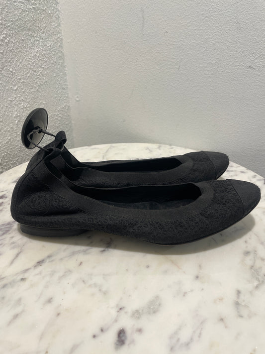 Chanel Ballerinas – Black Stretch with Elastic Trim - EU 38,5 C