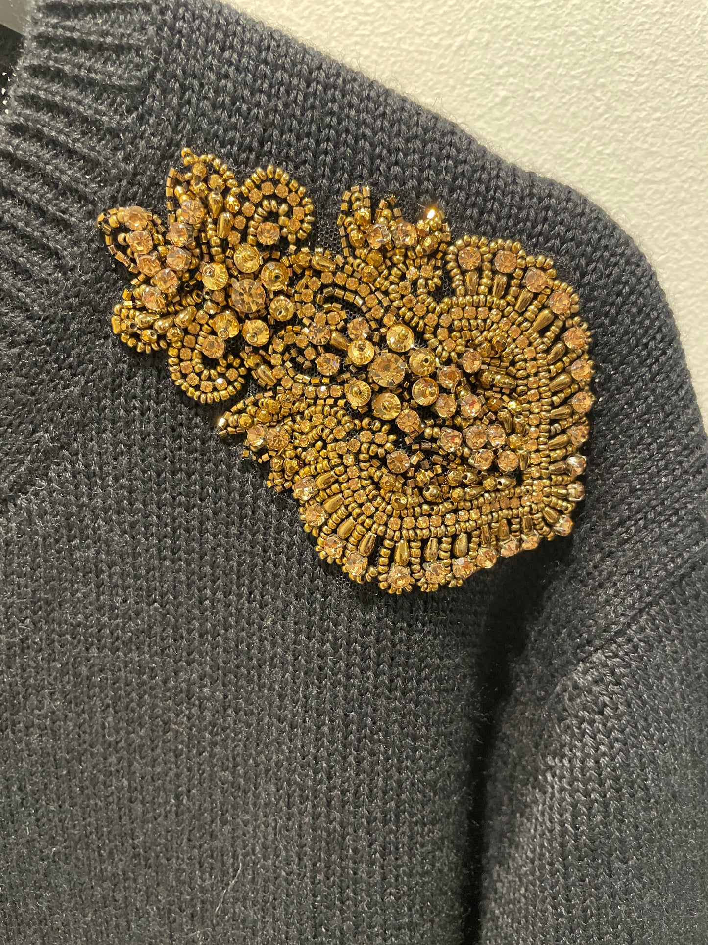 Dondup Knit - Black w. goldbeads - EU40