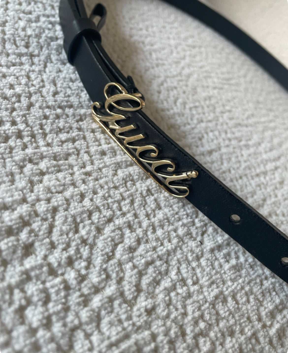 Gucci - Kursiv logo bælte - 85
