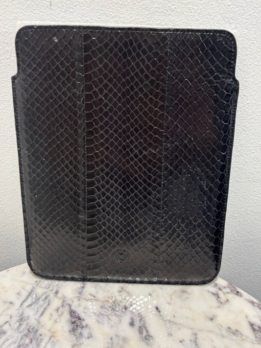 Malene Birger - Ipad cover - Faux black Python -  w. logo - Medinas Wardrobe