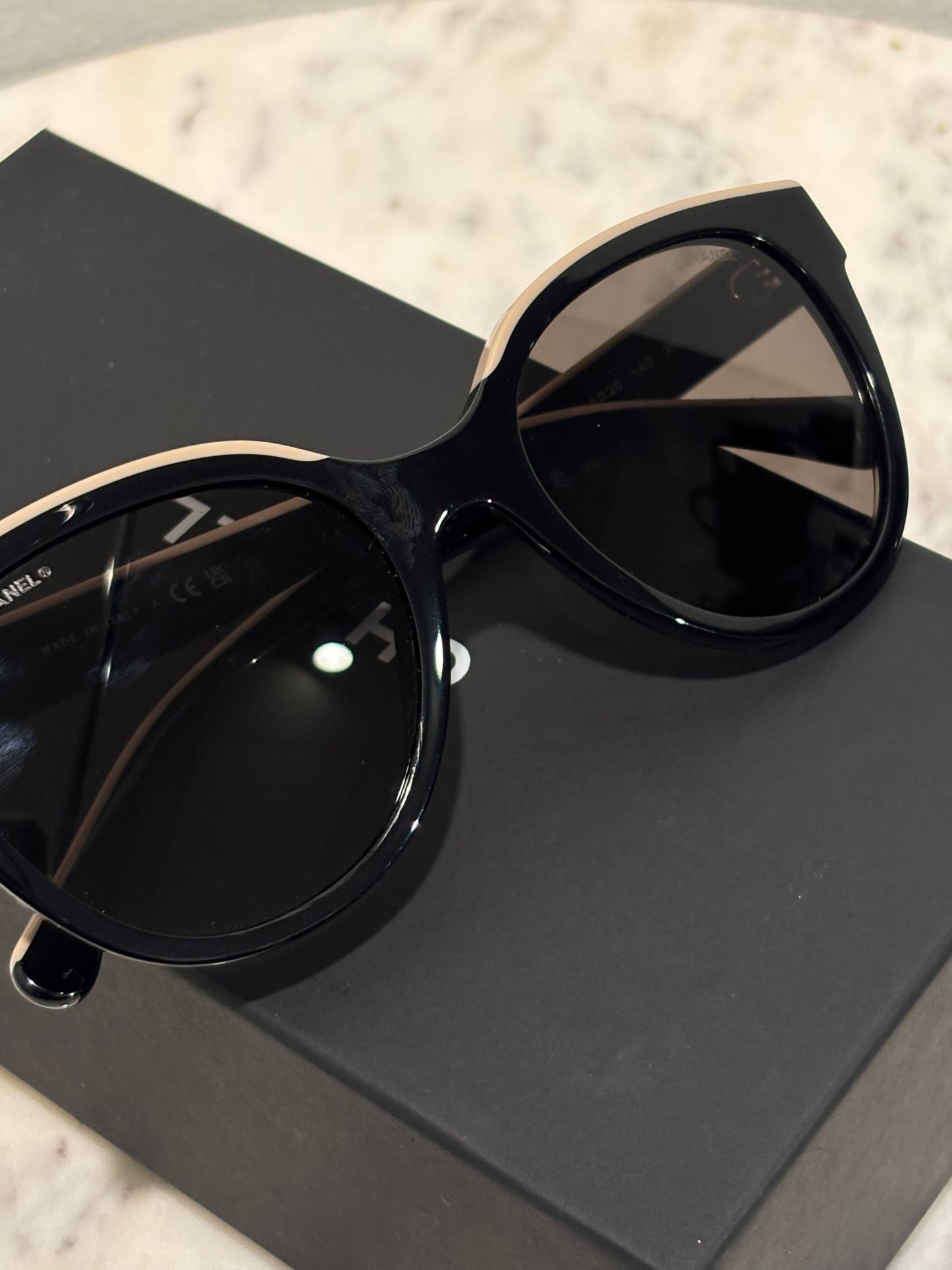 Chanel Sunglasses - Butterfly Model - Black w. Logos