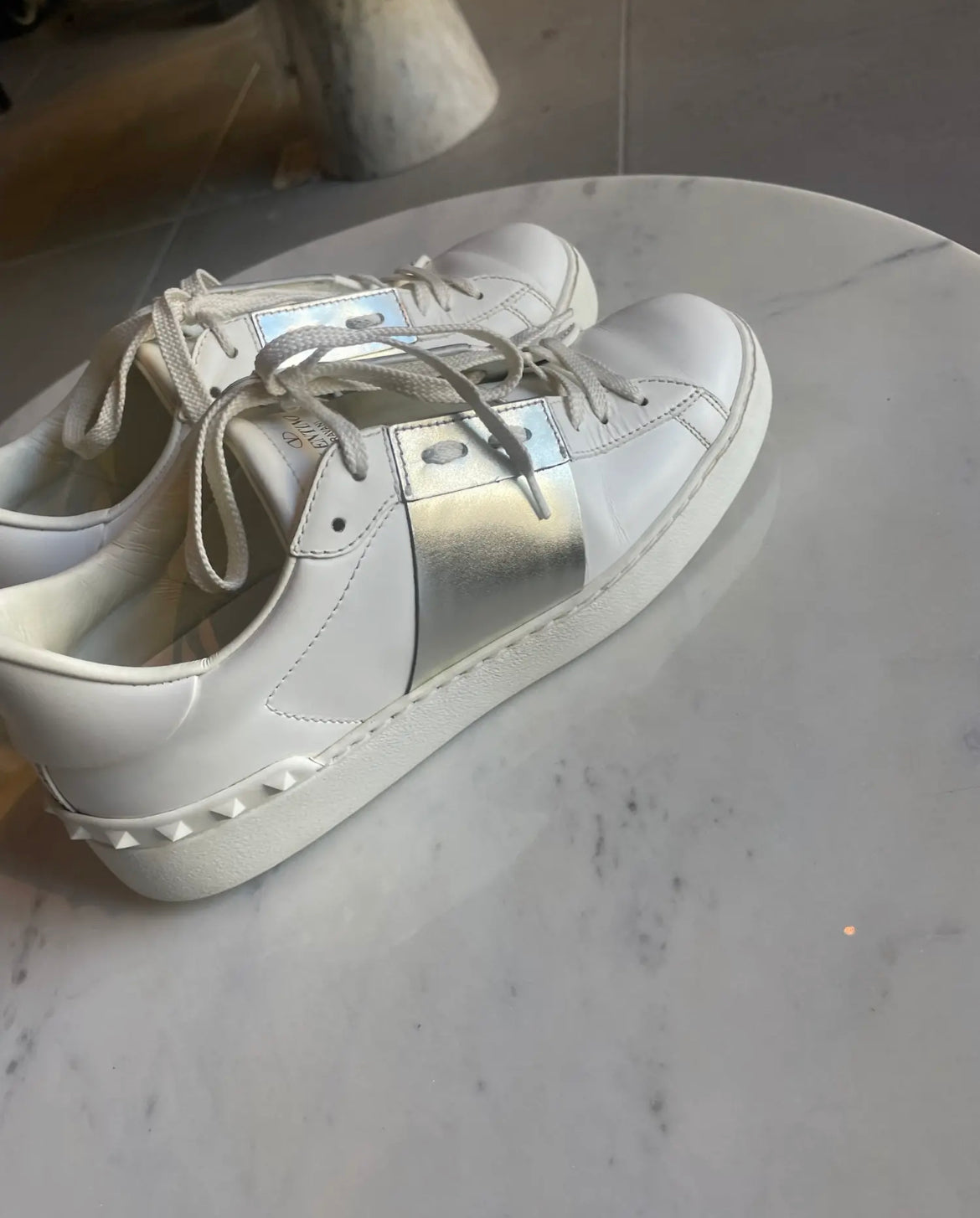 Valentino Sneakers - Nitter - Hvid/Sølv - Str. 38