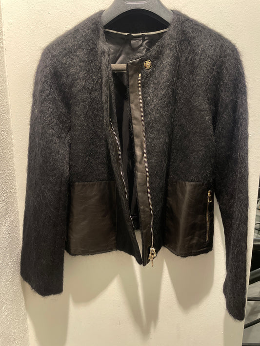 Mauro Grifoni — Premium Alpaca-Mohair Jacket with Lambskin Leather - Size IT 44 / EU40