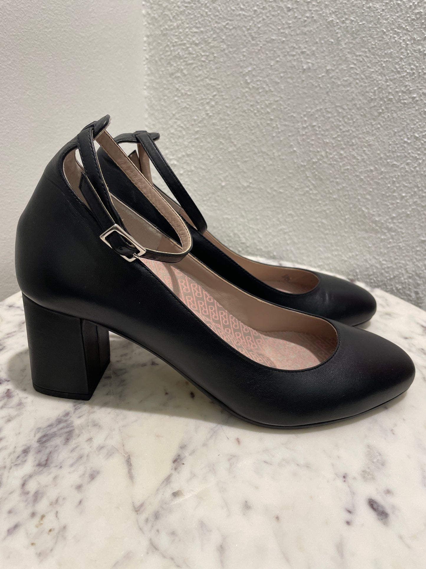 Roccamore Anna Pump – Black Leather -Brand New - 38
