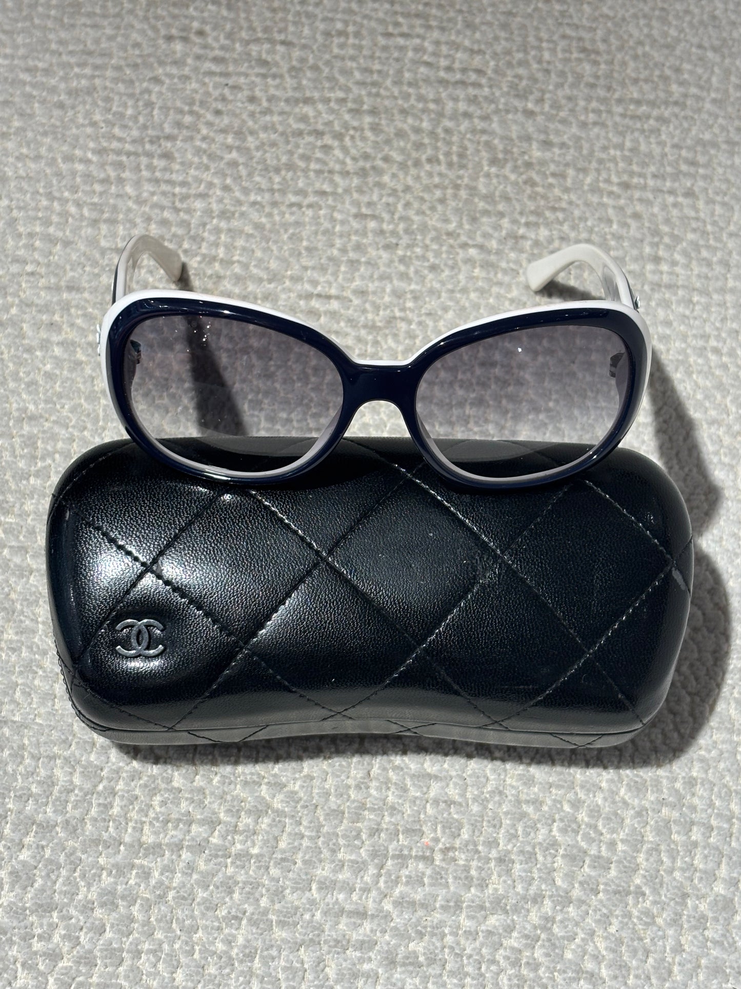 Chanel Sunglasses - Dark Blue w. Camelias