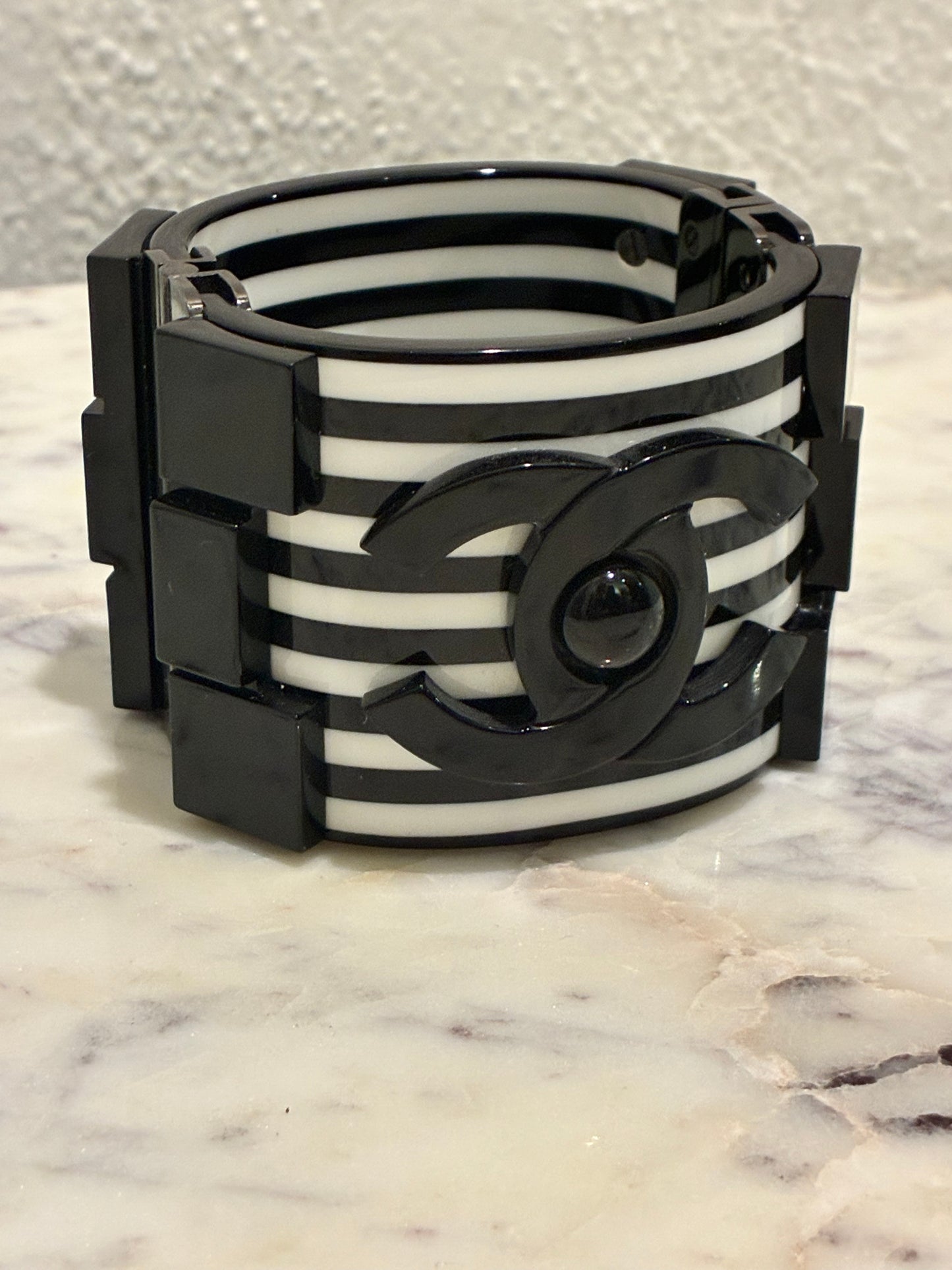 Chanel Bracelet – Black & White with Logo