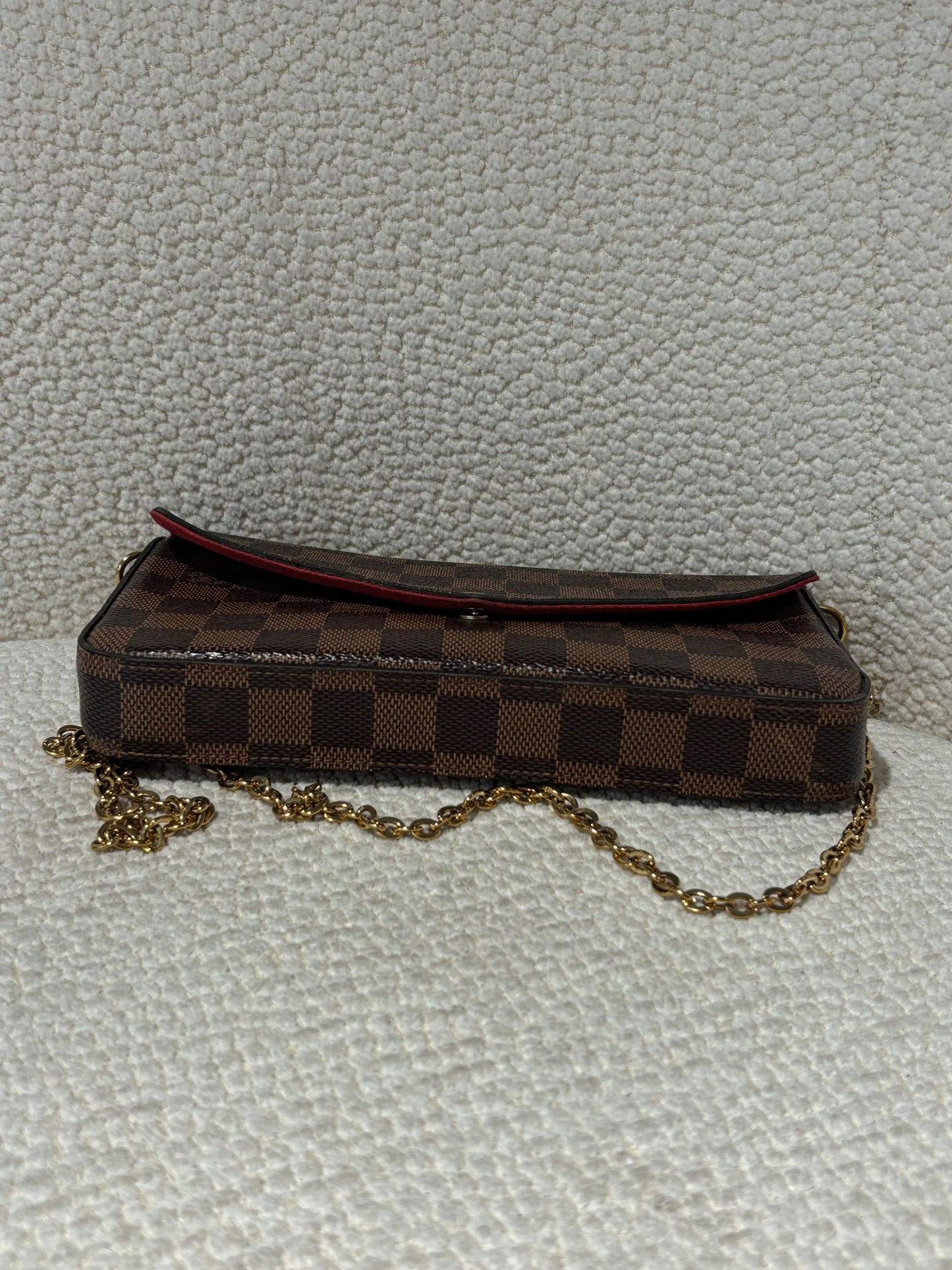 Louis Vuitton Pochette Félicie – Damier Canvas with Gold Chain