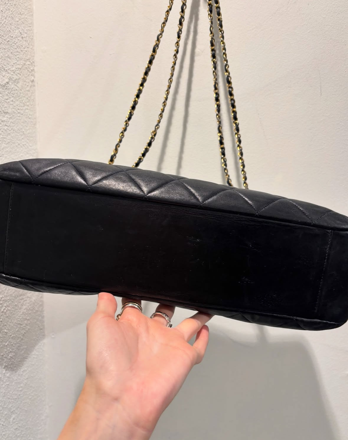 Chanel Vintage Tote - Black Lambskin & 24K Gold Hardware