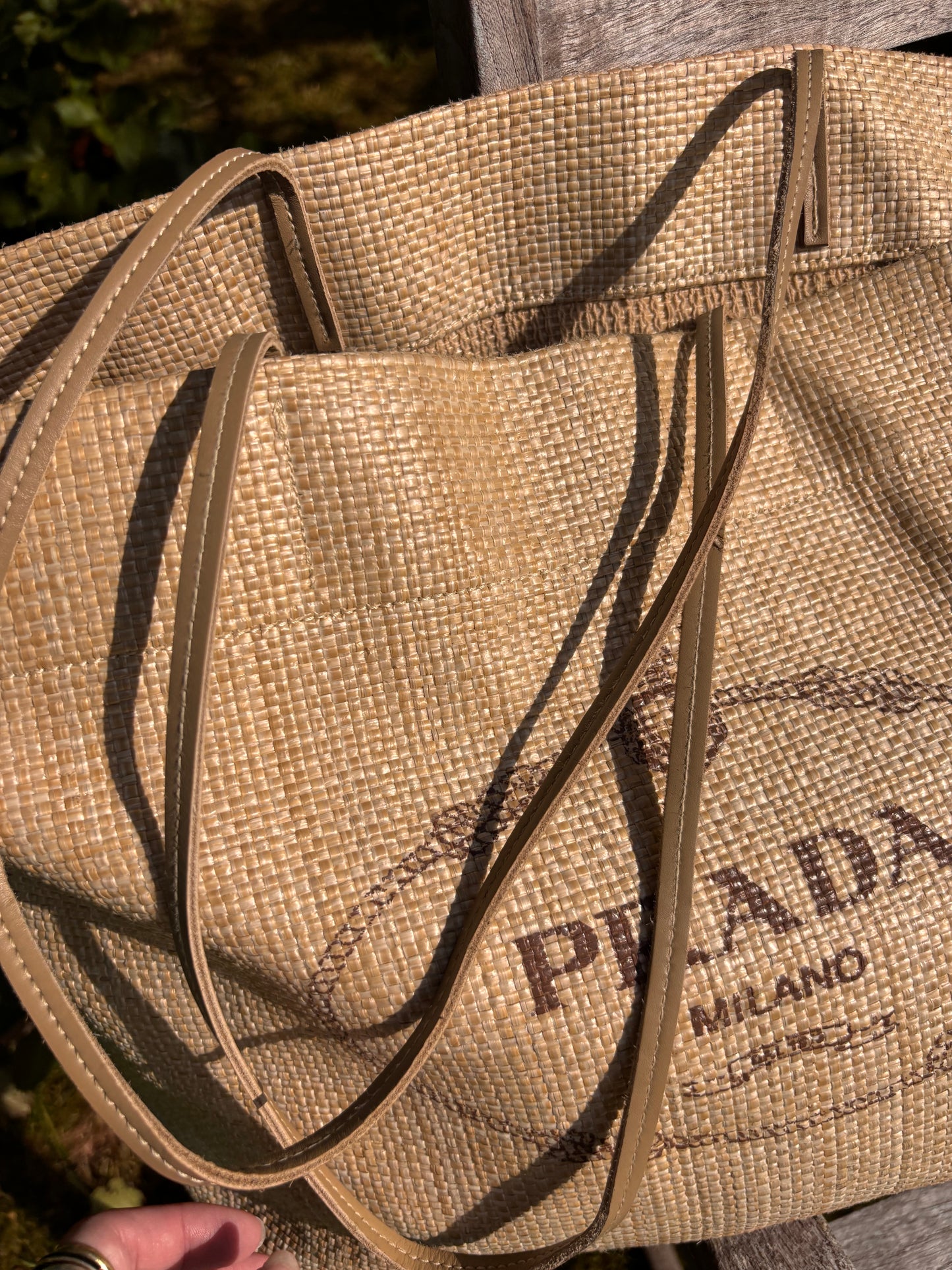 Prada Raffia Milano Net