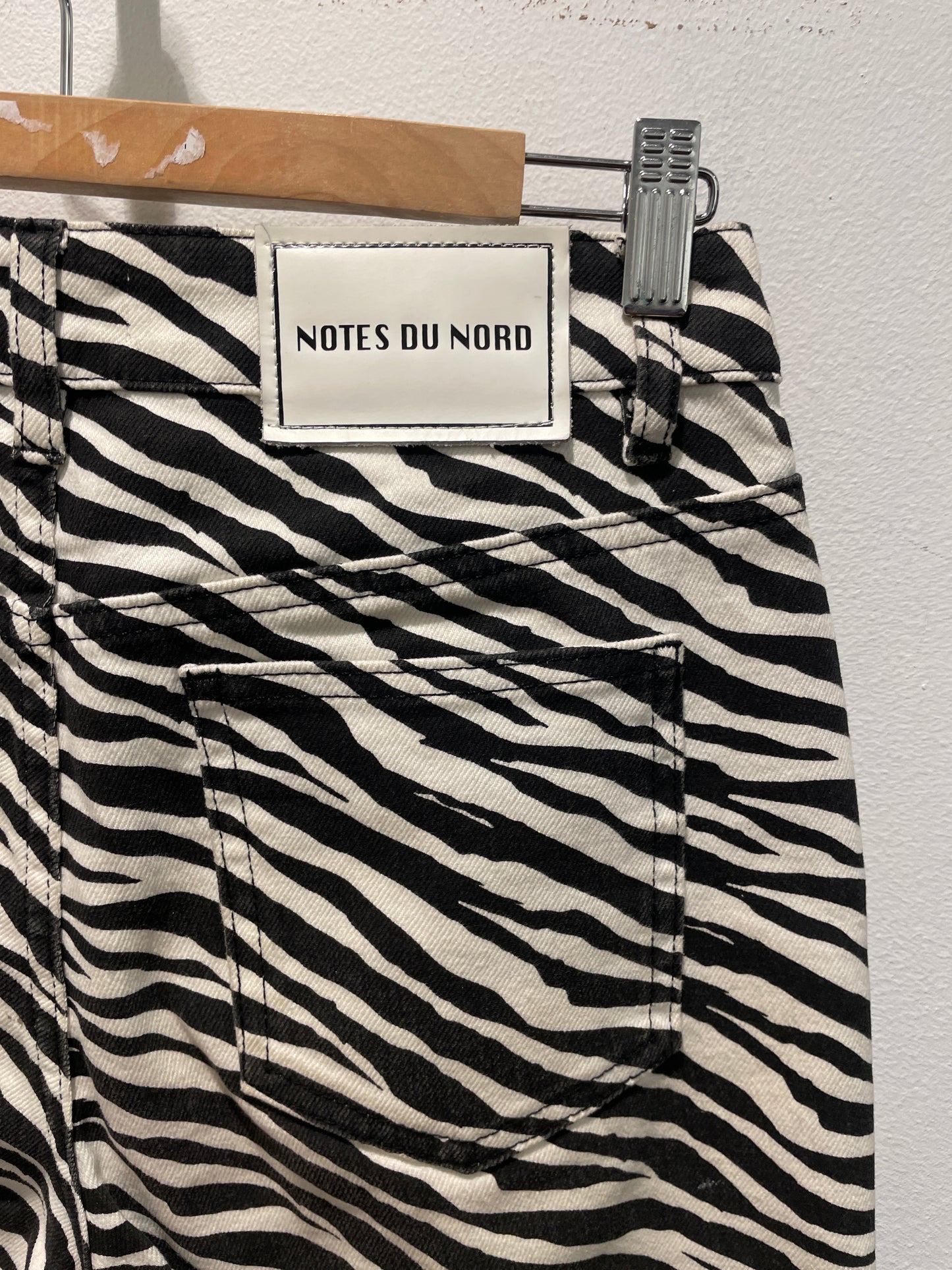 Notes du Nord Zebra Print Denim Jeans - S /M - Medinas Wardrobe