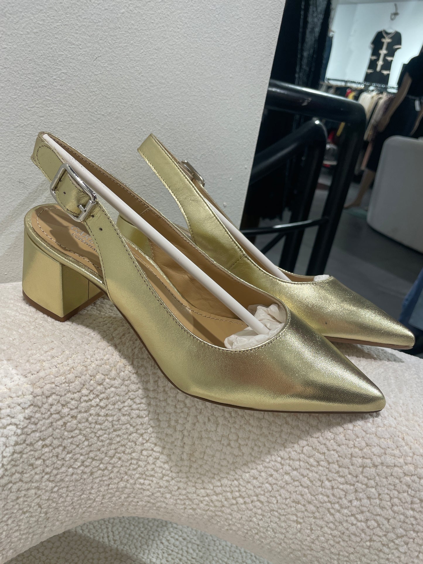 Gardenia – slingbacks - Gold Leather  - 38