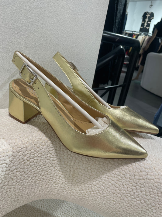Gardenia – slingbacks - Gold Leather  - 38
