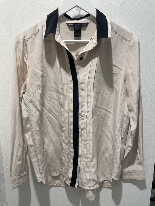 Marc by Marc Jacobs Silk Tuxedo-Style Blouse – Size S