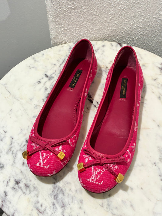 Louis Vuitton Ballerinas - Rare Monogram Denim in Pink - EU 38 (37,5-38)