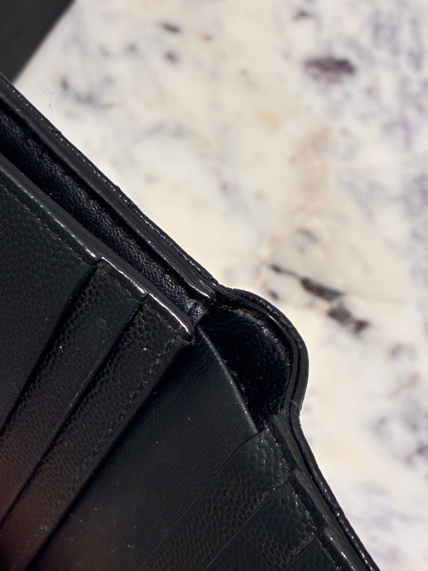 YSL Wallet - Black Calfskin & Silver Logo