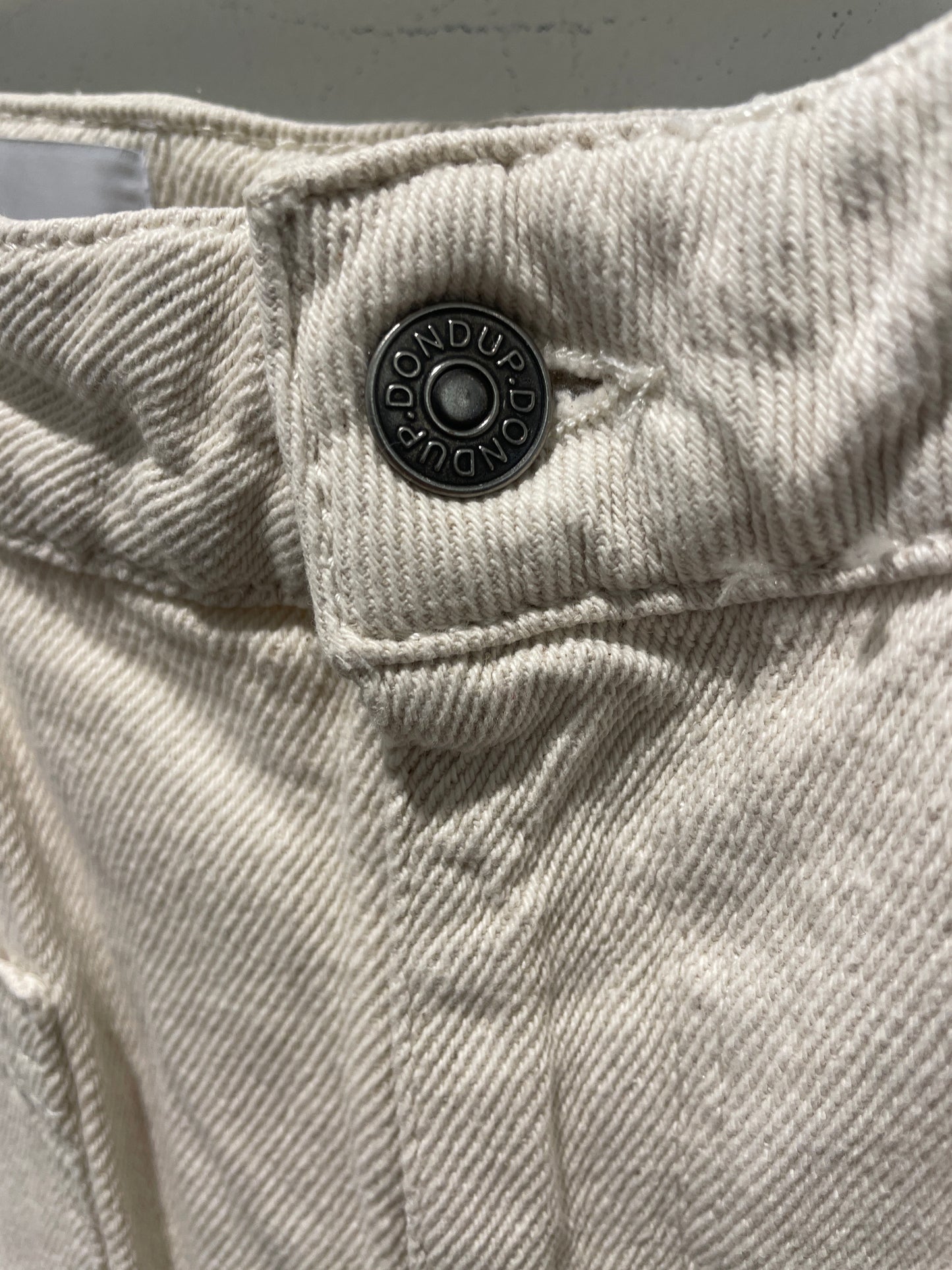 Dondup — High-Waisted Ecru Utility Jeans (Size W29 / Fits EU 38)