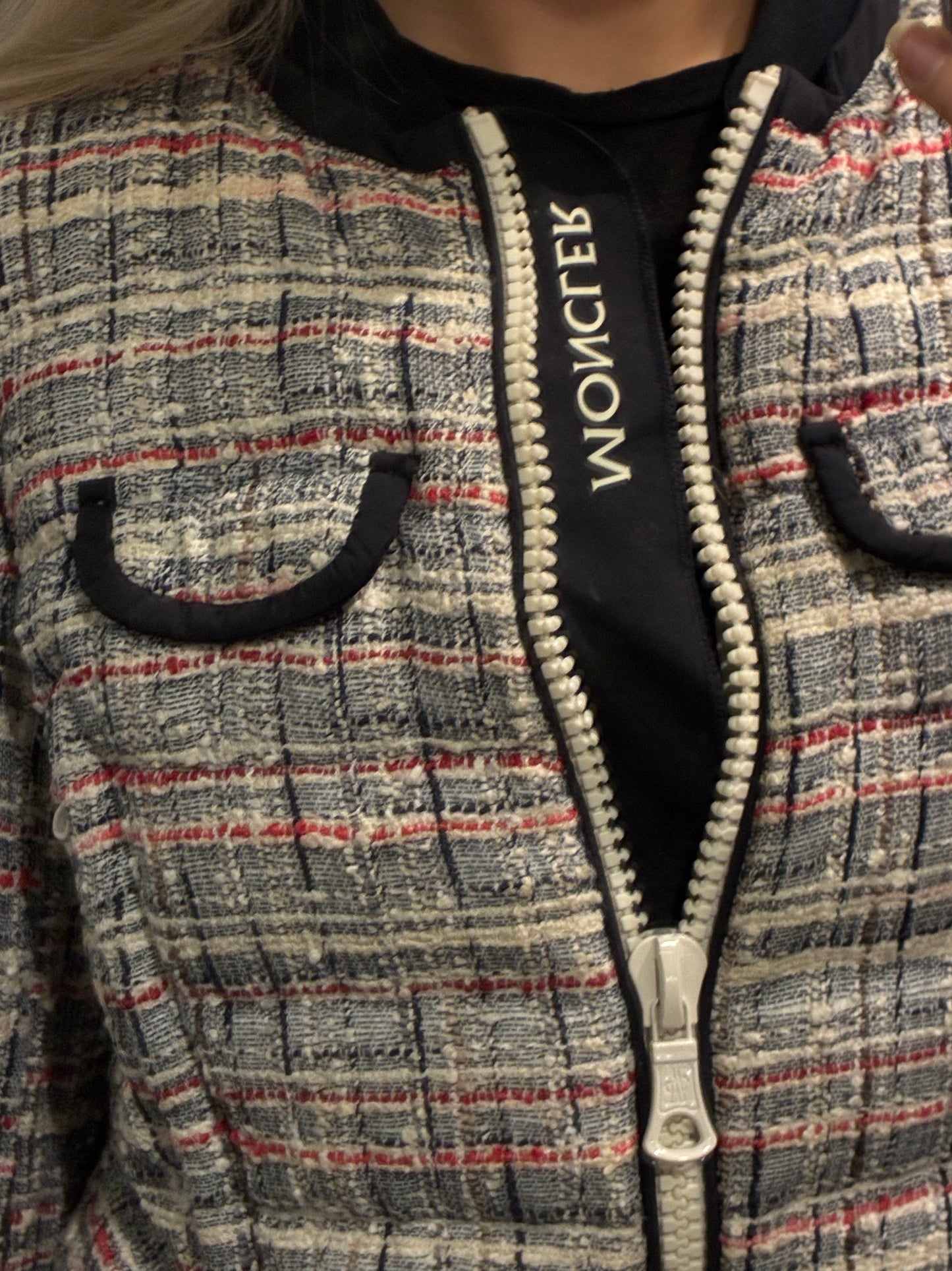 Moncler Jacket - Tweed with Logo - S/M