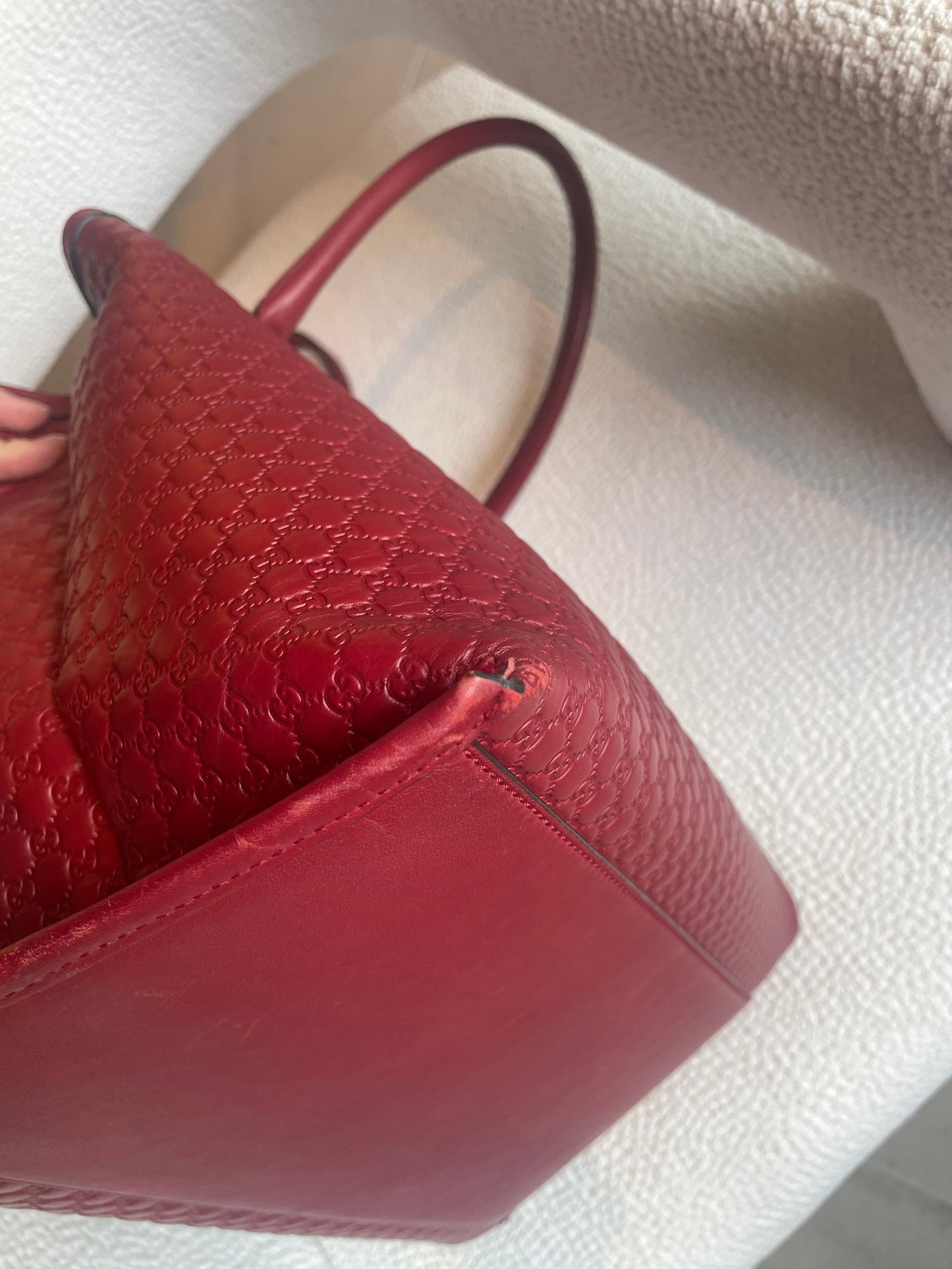 Gucci - Rød læder tote