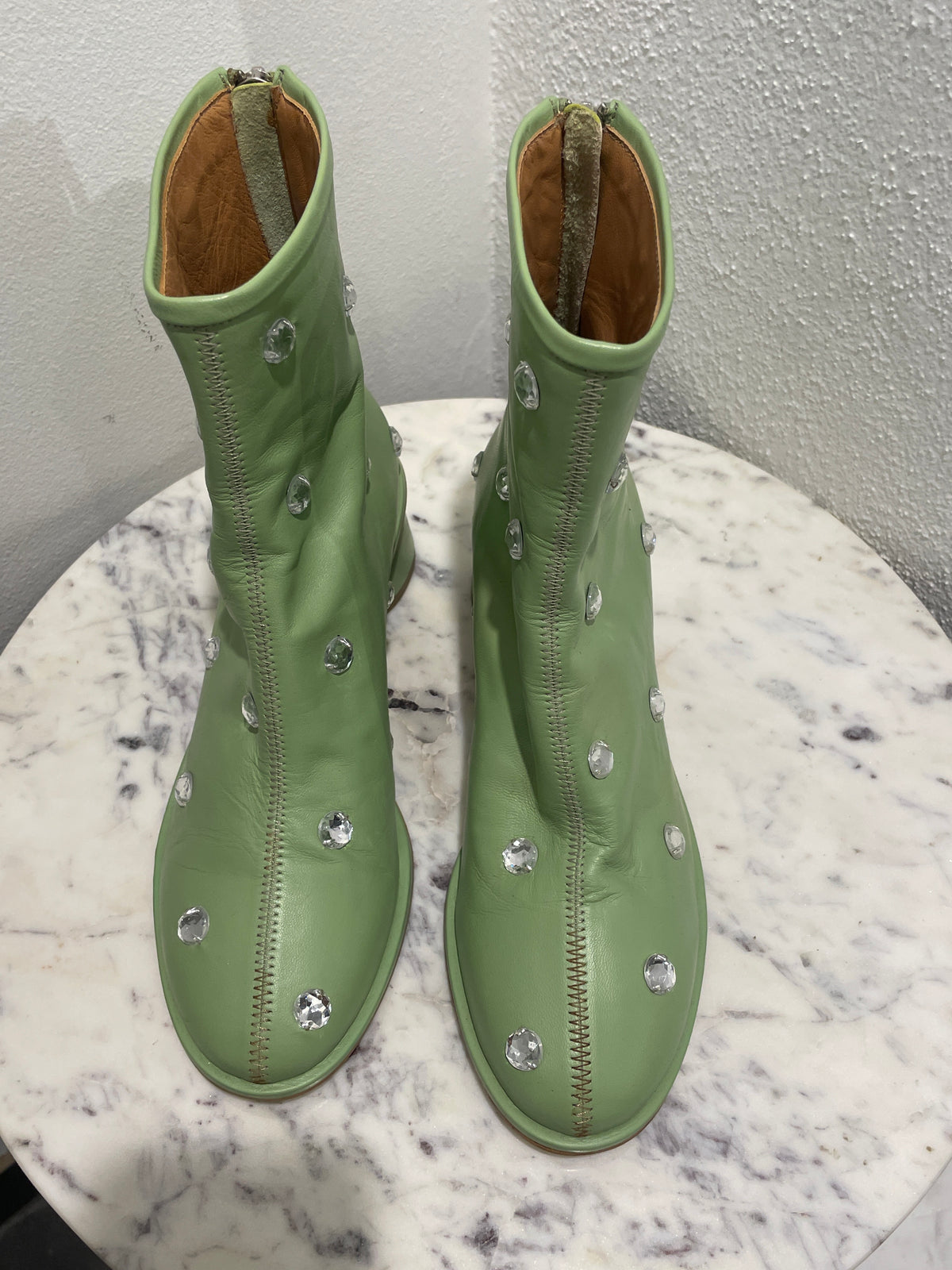 Stine Goya - Allison Crystal Boots - soft green - 37
