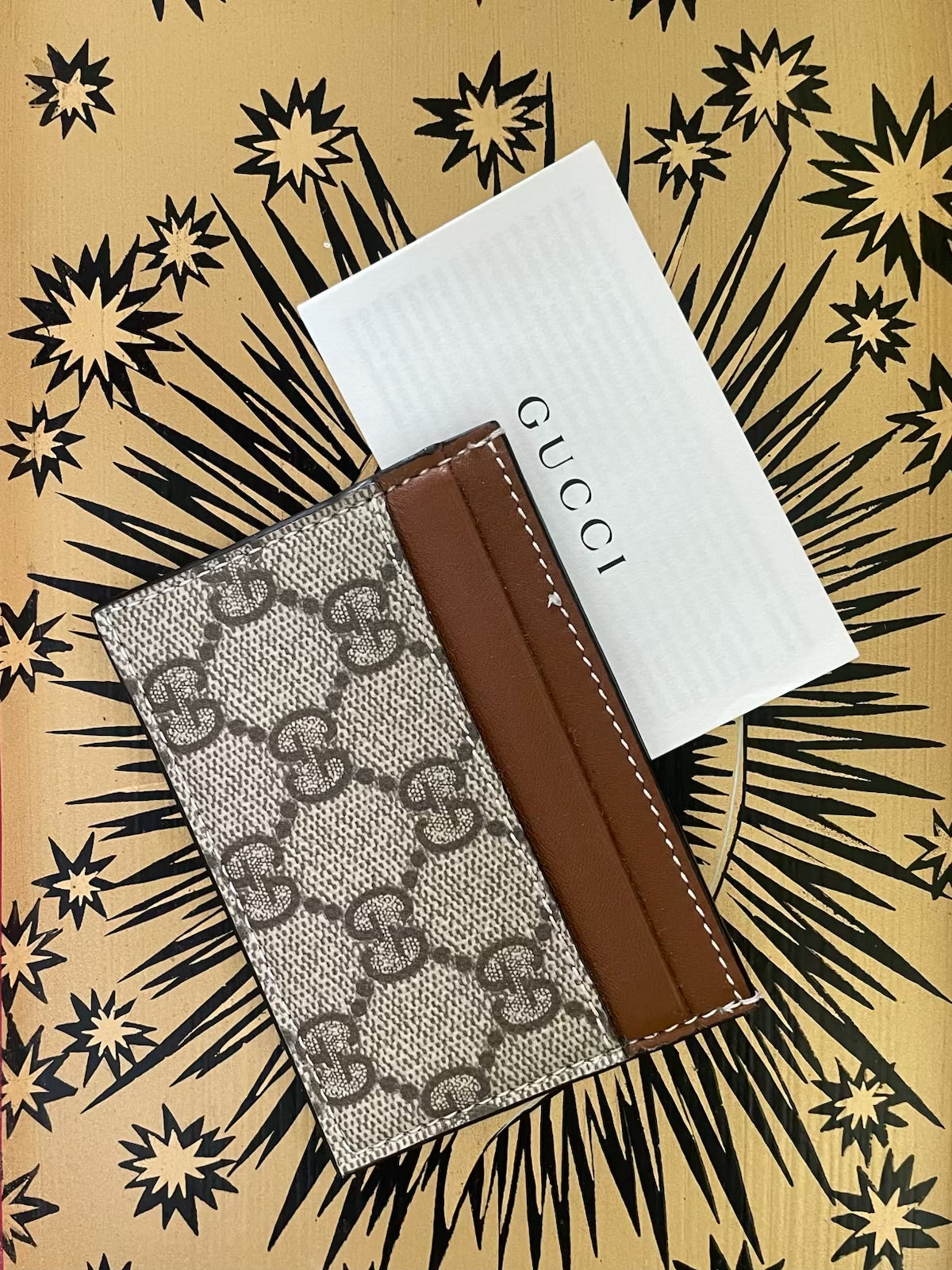 Gucci - Kortholder - Canvas og læder