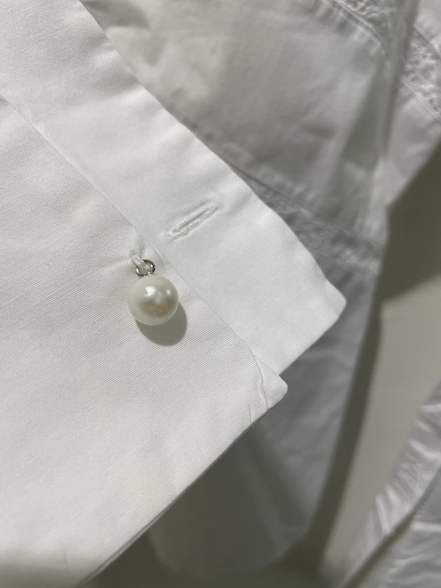 MUUS White Shirt with Geometric Lace Details - EU38