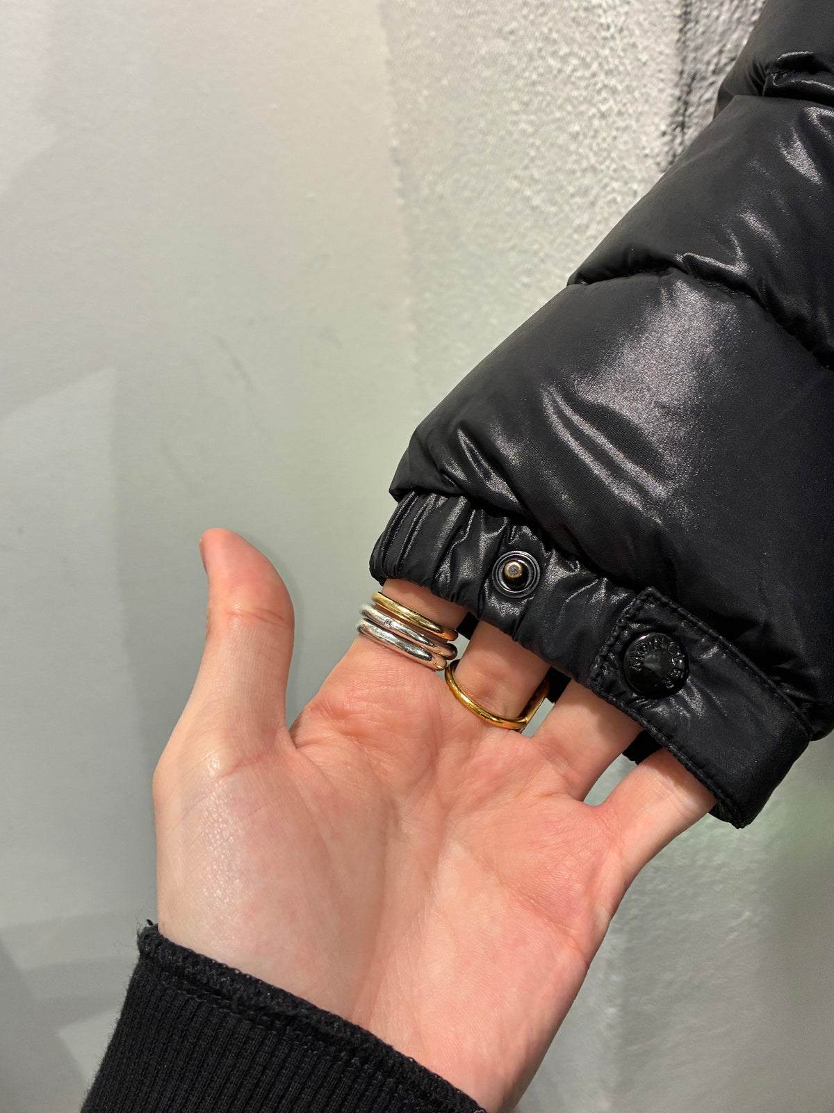 Moncler Jacket - Black with Logo - Size XS