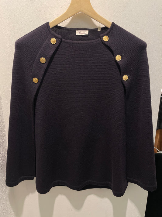Stenströms Knit Poncho – Size S/M - Navy Blue