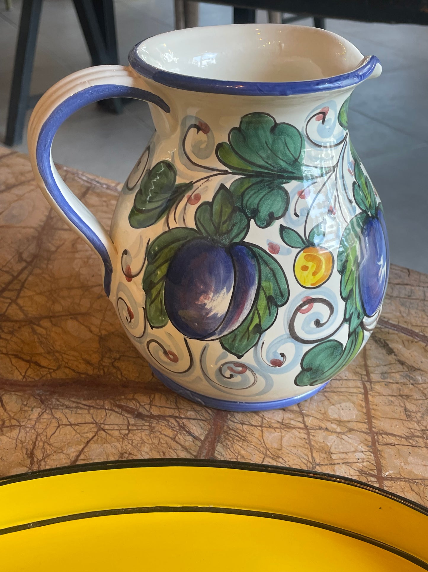 Stor Toscana kande - Blommer - Italiensk porcelæn