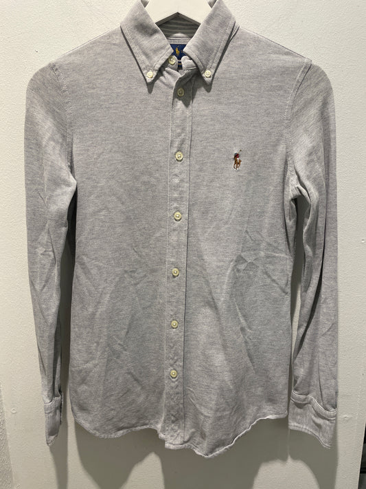 Ralph Lauren — Grey Knit Oxford Button-Down Shirt - Size EU S