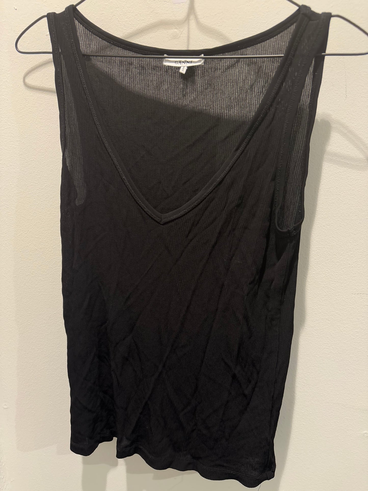 Ganni - top - black - S - Medinas Wardrobe