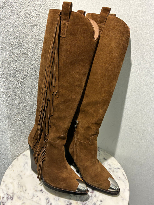 ASH Fringe Suede Boots - 38