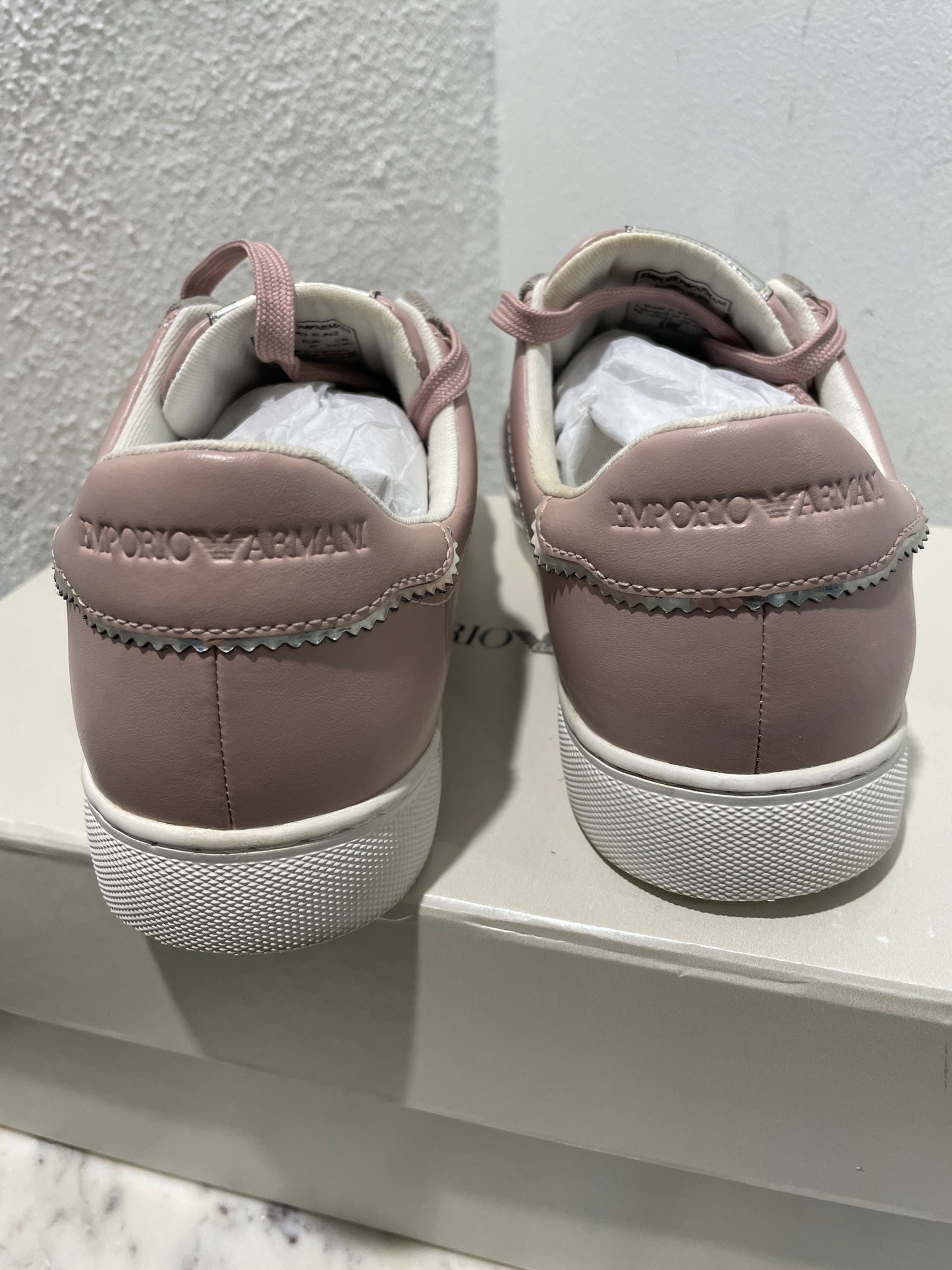 Emporio Armani Sneakers – Size EU 37 / Pink & Silver