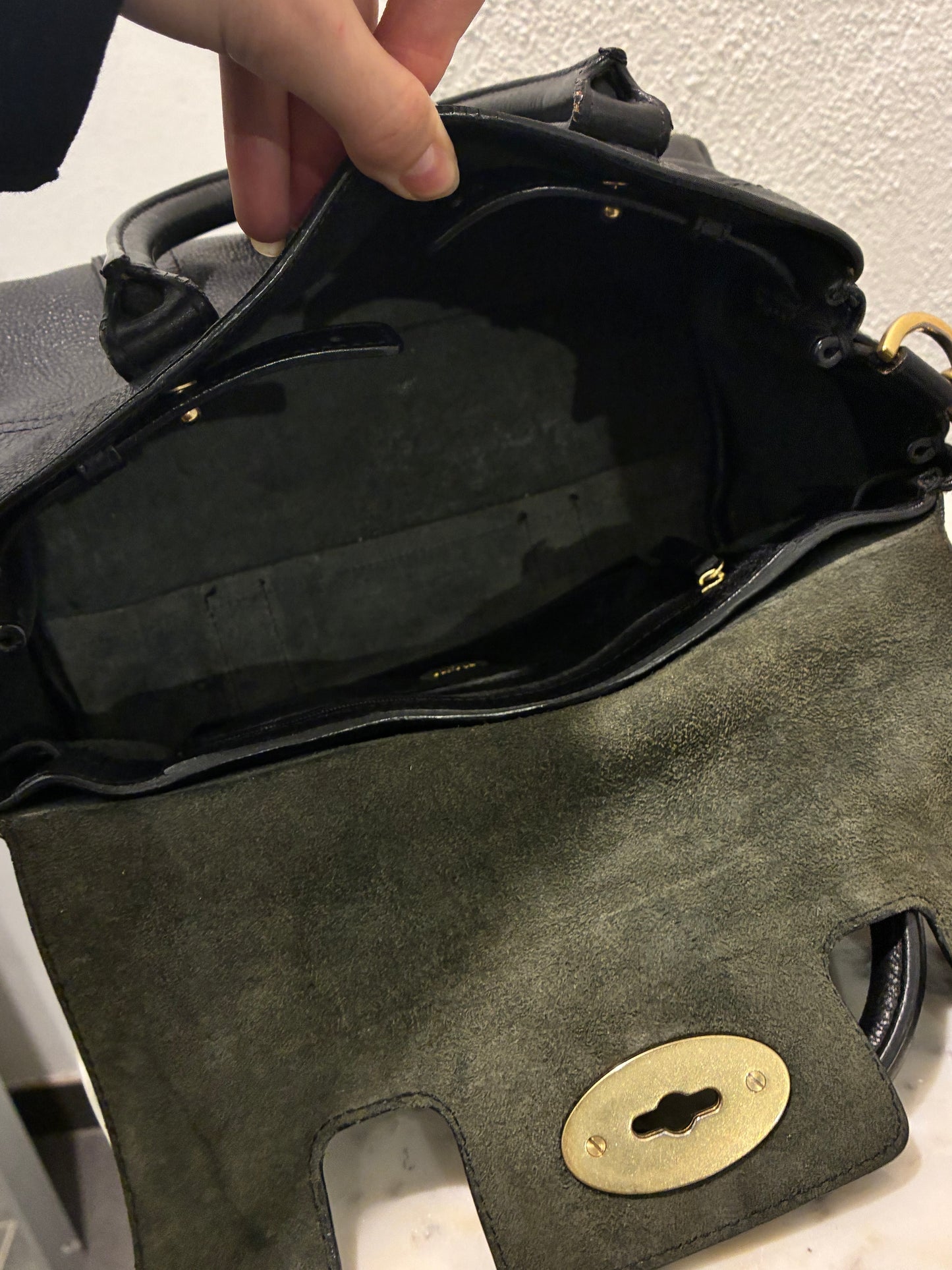 Mulberry Small Bayswater Satchel - Black Calfskin & Gold Hardware